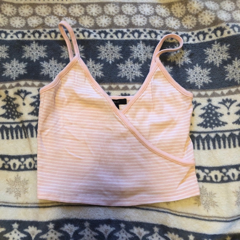 🌸SALE🌸 Forever 21 Pink and White Striped Top